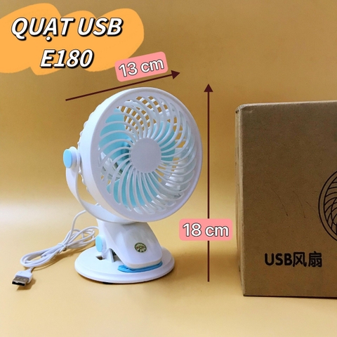 Quạt để bàn, kẹp bàn E180 Size 150x135x170cm [BH 1 Tháng]