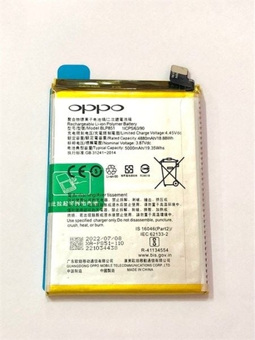 Pin điện thoại Oppo BLP851 / A74 4G CPH2219 / A95 5g CPH2365 / F19 / Reno 6Lite ( (Khách mua tự thay) [BH: 6 Tháng]