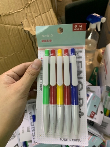 Vỉ combo 5 cây bút viết văn phòng / học tập / pktn sale