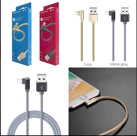 Cáp sạc nhanh 2.4A Borofone BX26 Iphone cáp Jack chữ L usb ra Iphone