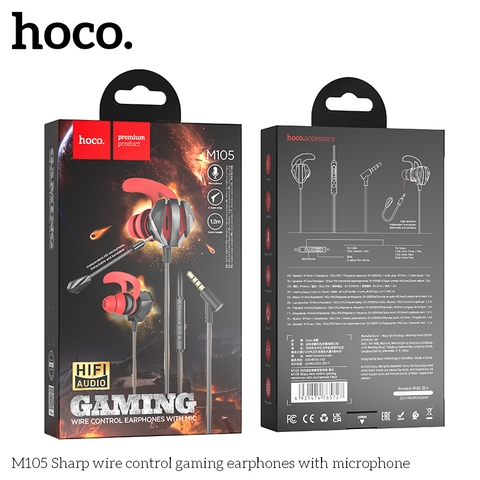 Tai nghe có dây 3.5 nhét tai Gaming HOCO M105 chính hãng [BH 1 NĂM]