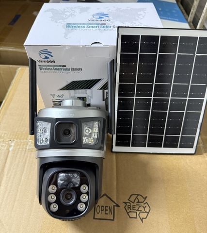 Camera 4G năng lượng mặt trời YOOSEE YS200 cam 2 mắt xoay 360 độ siêu tiện lợi