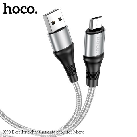 Cáp sạc nhanh Micro HOCO X50 1m (usb ra samsung) dây dù chính hãng [BH 1 năm]