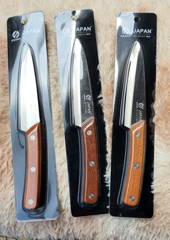 Dao làm bếp / gọt trái cây hoa quả cán gỗ Asakh Nhật 917 Japan