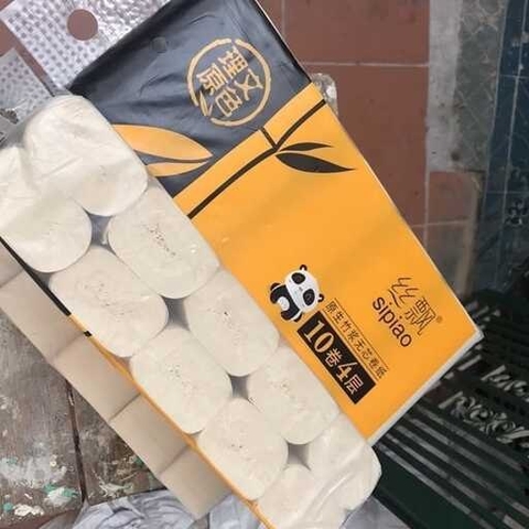 Bịch 10 gói khăn giấy vệ sinh Gấu trúc Hami [BH: NONE]