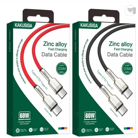 Cáp sạc nhanh PD 60w KAKU 685 2 đầu type C dây dù chính hãng [BH: 3 Tháng]
