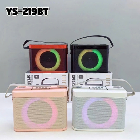 Loa bluetooth karaoke YOSD YS-219BT loa có đèn led mẫu loa để bàn kèm 2 micro không dây siêu hay