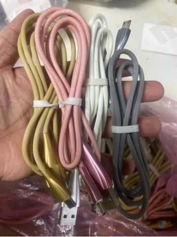 Xả cáp sạc micro nhiều màu dây bọc nhựa chống rối chống dứt