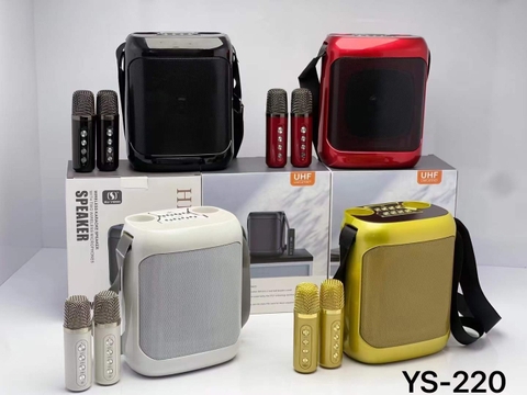 Loa bluetooth karaoke SU-YOSD YS-220 loại 1 kèm 2 micro không dây chính hãng siêu hay [BH 6 tháng]