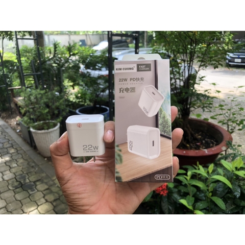 Cóc sạc nhanh 22w Kim Cương cóc 1 cổng Type C chính hãng