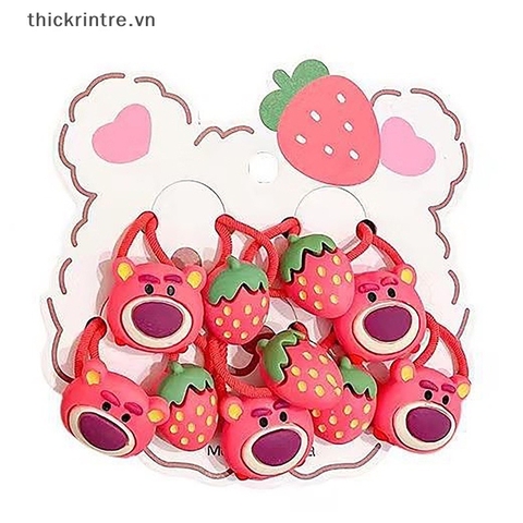 Set 10 buộc tóc cho bé hình gấu dâu / pktn sale