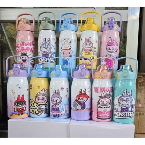 Bình giữ nhiệt 1000ml cho bé Monster tears / bình labu họa tiết hoạt hình, kuromi, winnie v.v - Mẫu về tùy lô [BH: NONE]