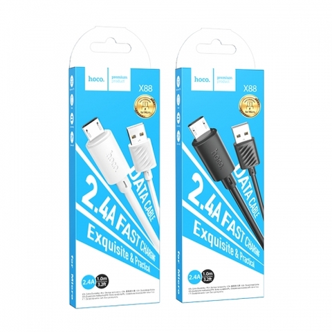 Cáp sạc nhanh HOCO X88 chui Samsung Micro 1M chính hãng  (BH 1 năm)