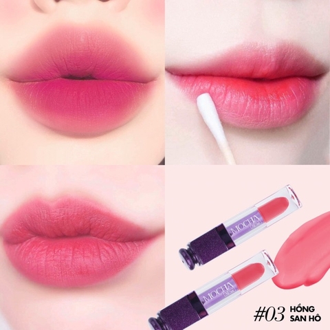 #03 HỒNG SAN HÔ- Son kem Mocha chính hãng FULLBOX xịn sò [BH: NONE]@dma / pktn sale