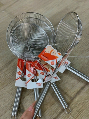 Ray CMYU vá vớt rau, ray lược thực phẩm nhà bếp, ray vớt trân châu đa năng size 22cm