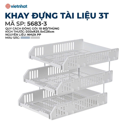 Khay nhựa PP đựng tài liệu VN-5683.3 tiện lợi [BH: NONE] 1l1a12