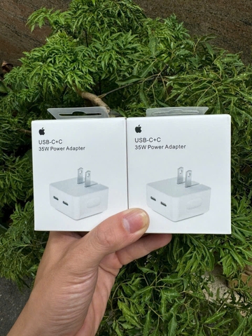 Cóc sạc nhanh 33W  C59 2 Cổng Type C (USB C+C ADAPTER] chân dẹp [BH: 3 tháng]