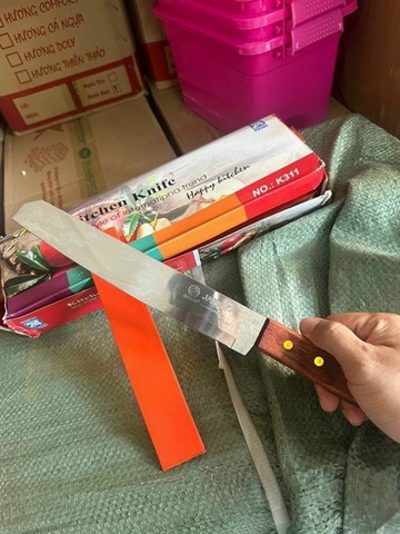 Dao làm bếp thái thịt Kitchen Knife K311 Japan siêu bén dài 33cm, lưỡi dài 22 cm, chuyên cắt thái thịt, gọt trái cây, rau củ siêu bén - phù hợp cho mọi gian bếp / pktn sale