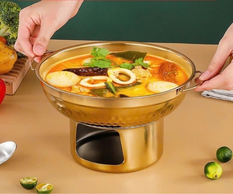 Nồi lẩu mini chất liệu thép sử dụng bếp cồn [BH: None] 1l1