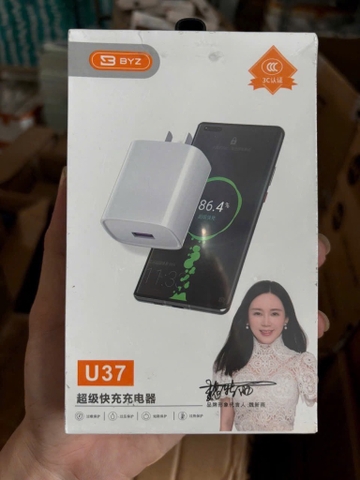 Cóc sạc nhanh BYZ BU37 1 cổng USB 5V-2.4A; 9V-1.67A [BH: 6 Tháng]