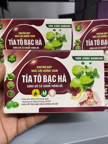 1 HỘP 2 VỈ X 10 VIÊN XÔNG TÍA TÔ BẠC BÀ KHÁNG KHUẨN, KHÁNG VIÊM, PHÒNG BỆNH VÀ COVID [BH: NONE] / pktn sale