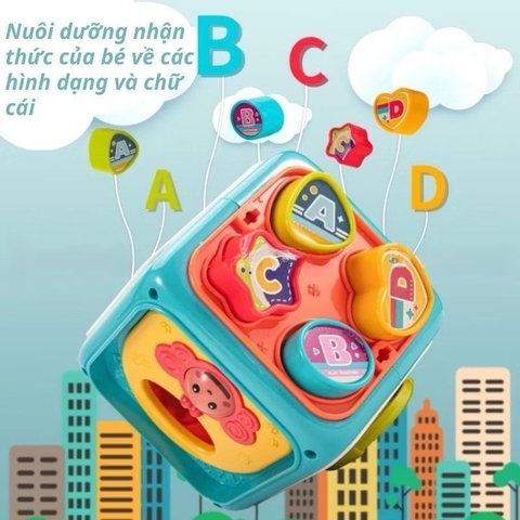 Đồ chơi hộp nhạc khối kích thích phát triển trí não cho bé [BH: NONE]