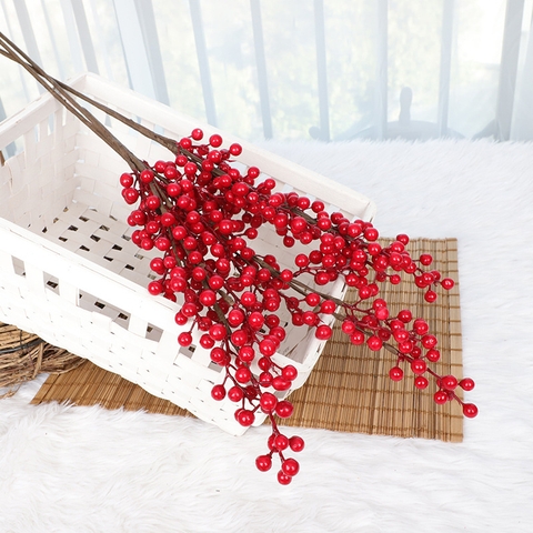 1 Cành đào đỏ giả trang trí Tết, decor [BH: NONE]