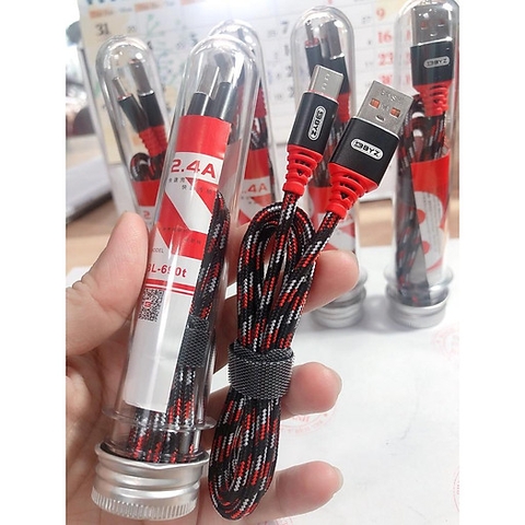 Cáp sạc usb ra Type C BYZ BL-690T ống viên thuốc dây dù chính hãng [BH 3 tháng]