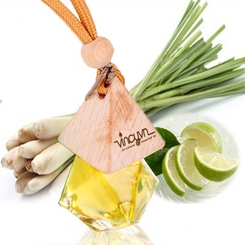 Tinh dầu nước hoa hương Chanh Sả KARA treo phòng ngủ, xe hơi cực thơm