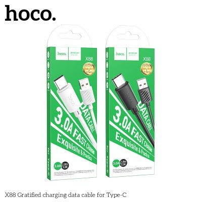 Cáp sạc nhanh HOCO X88 usb ra Type C chính hãng  [BH 1 năm]
