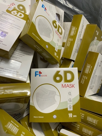 Khẩu trang y tế 6D hộp 10c kháng khuẩn [BH: NONE]