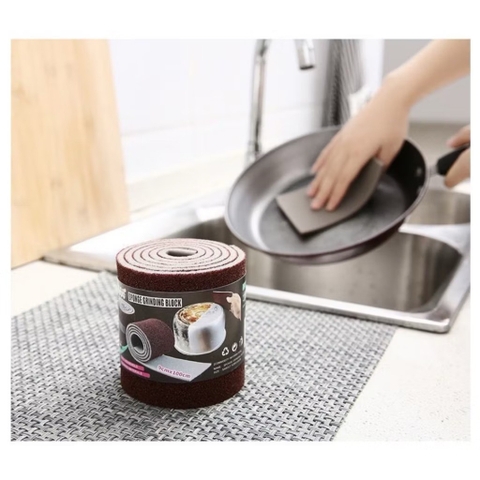 1 Cuộn xốp nhám LPZ51 chà nồi 9 x 100cm (sử dụng bao nhiêu cắt bấy nhiêu tiện lợi) [BH: NONE] 1l9a2