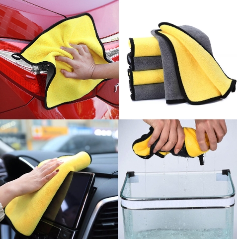 Khăn lau đa năng 2 lớp siêu thấm hút nhà bếp / xe hơi (30x30cm) [BH: NONE]