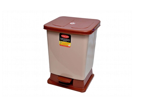 Thùng đựng rác văn phòng CLEAN nắp đạp size bé 26 x 23 x 31cm [BH: NONE]