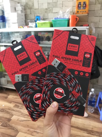 Cáp sạc nhanh iPhone 3M BYZ BC-090i {usb ra iphone lightning} dây dù 2.1A loại xịn chính hãng [BH 6 tháng]