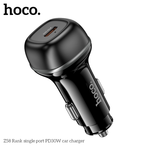 Cóc sạc nhanh xe hơi ô tô 30w HOCO Z58 Rank 1 cổng Type C chính hãng [BH 1 năm]