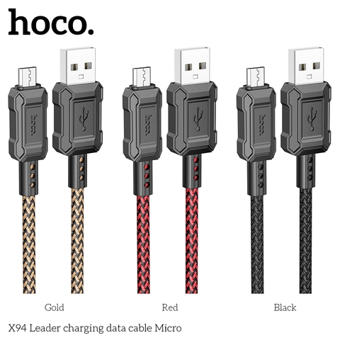 Cáp sạc truyền dữ liệu Hoco X94 cổng USB ra Micro 2.4A dài 1M chính hãng [BH 1 NĂM]