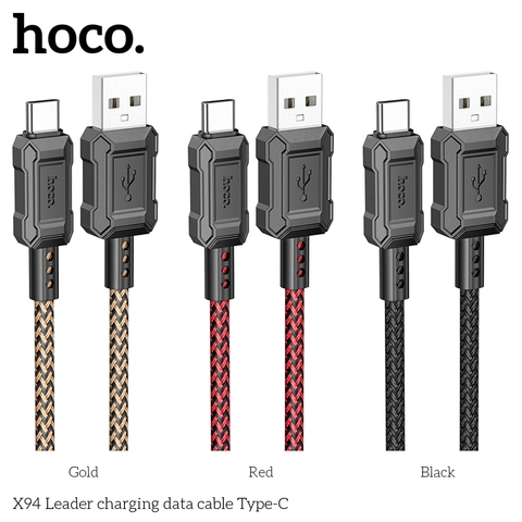 Cáp sạc truyền dữ liệu Hoco X94 cổng USB ra Type C 3A dài 1M chính hãng [BH 1 NĂM]