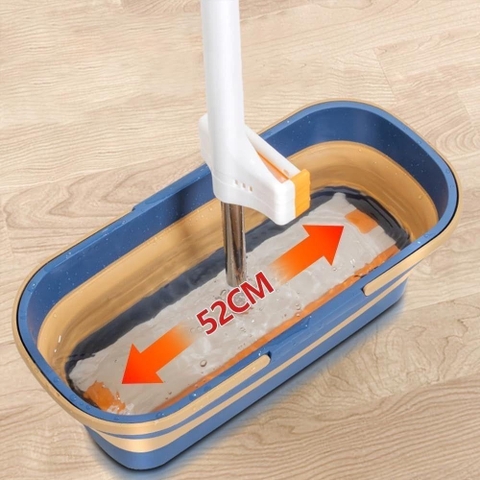 Xô đựng nước silicon gấp gọn (KHÔNG KÈM CÂY LAU) [BH: None]