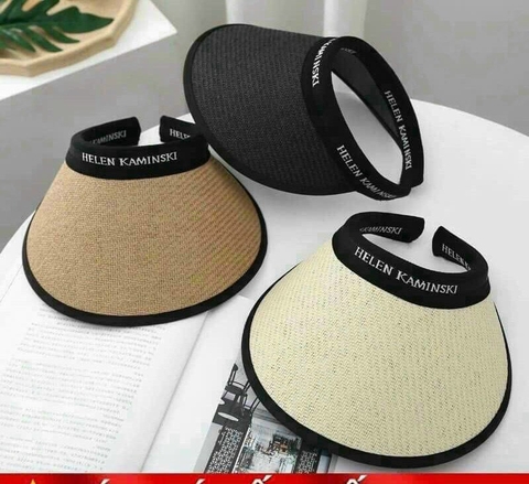 Nón mũ cói lưỡi trai hở nửa đầu đi biển, du lịch, chơi golf cho nữ siêu đẹp [BH: None]