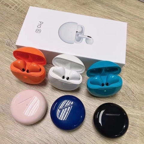 Tai nghe bluetooth Airpods Pro6 (2 tai có doc sạc, ko nút cao su) [BH 3 tháng]
