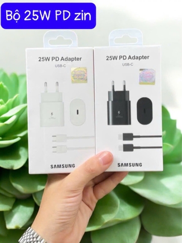 Bộ sạc nhanh 25w PD ADAPTER EU Zin (cóc 1 cổng Type C EU + cáp 2 đầu type c, c-c) [BH: 6 THÁNG]