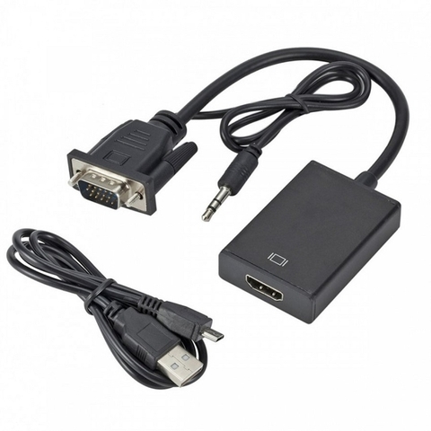 Cáp chuyển HDMI ra VGA có âm thanh audio HV68 loại tốt [BH 3 tháng]
