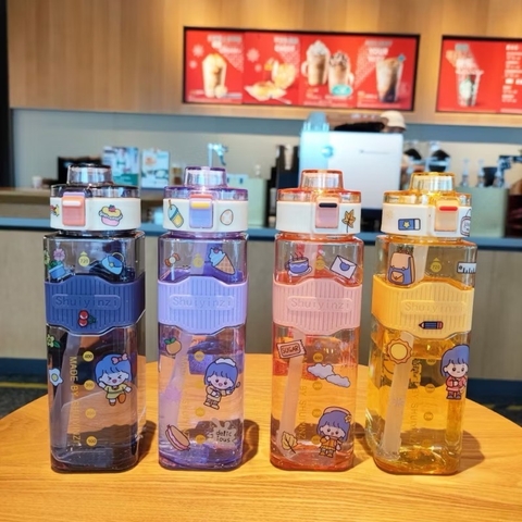 Bình đựng nước 500ml cho bé SHUIYINZI trong suốt nhiều màu ngẫu nhiên [BH: NONE] 1l1d12