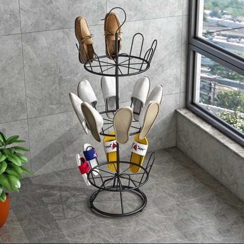 Kệ, giá treo kim loại phơi giày dép 3 tầng tiện lợi [BH: NONE]