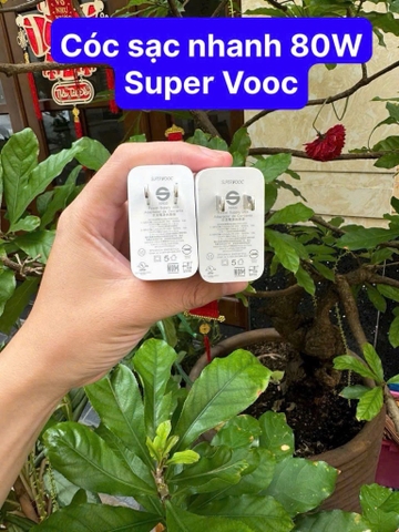 Cóc sạc nhanh 80W SUPER VOOC OPPO 1 cổng USB [BH: 3 THÁNG]