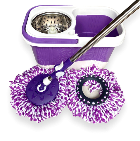 Bộ thùng cây lau nhà xoay 360 độ COCCO 07 [hộp trắng tím] loại xịn full box