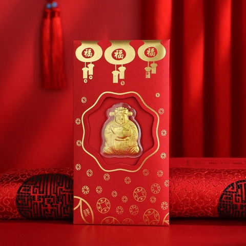 1 Bao lì xì Tết hình Thần Tài mạ vàng may mắn [BH: NONE]