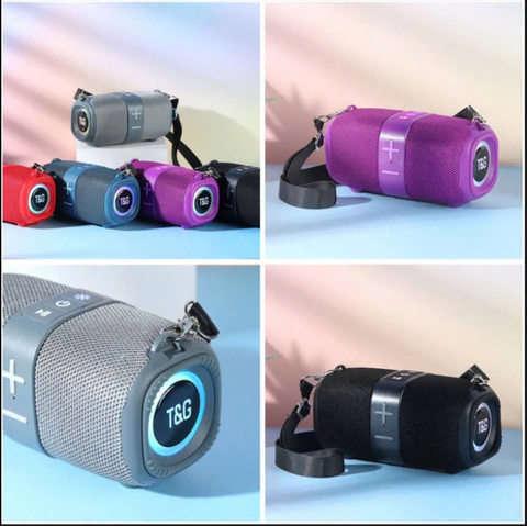 Loa bluetooth T&G TG-667 loa mẫu tròn dài cầm tay có dây đeo kèm đèn led siêu đẹp [BH 6 Tháng]7