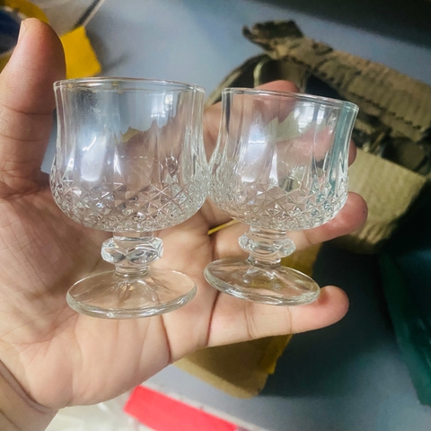 Hộp 6 ly thuỷ tinh uống rượu có đế 40ml